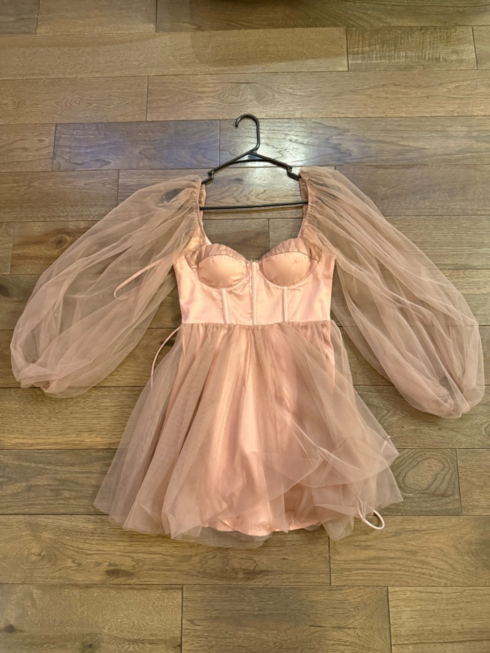 Selfie Leslie Dusty Pink Satin Dress